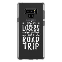 DistinctInk® Clear Shockproof Hybrid Case for Apple iPhone / Samsung Galaxy / Google Pixel - Get In Losers, We're Going on a Road Trip
