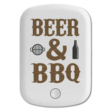DistinctInk Magnetic Battery Pack, Wireless Portable Charger with USB-C Cable, Compatible with MagSafe iPhone 14 / 13 / 12 Series - Beer & Barbecue BBQ