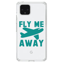 DistinctInk® Clear Shockproof Hybrid Case for Apple iPhone / Samsung Galaxy / Google Pixel - Fly Me Away - Travel