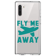 DistinctInk® Clear Shockproof Hybrid Case for Apple iPhone / Samsung Galaxy / Google Pixel - Fly Me Away - Travel