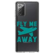 DistinctInk® Clear Shockproof Hybrid Case for Apple iPhone / Samsung Galaxy / Google Pixel - Fly Me Away - Travel