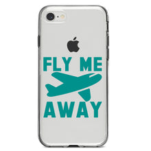 DistinctInk® Clear Shockproof Hybrid Case for Apple iPhone / Samsung Galaxy / Google Pixel - Fly Me Away - Travel
