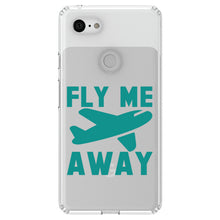 DistinctInk® Clear Shockproof Hybrid Case for Apple iPhone / Samsung Galaxy / Google Pixel - Fly Me Away - Travel