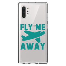 DistinctInk® Clear Shockproof Hybrid Case for Apple iPhone / Samsung Galaxy / Google Pixel - Fly Me Away - Travel