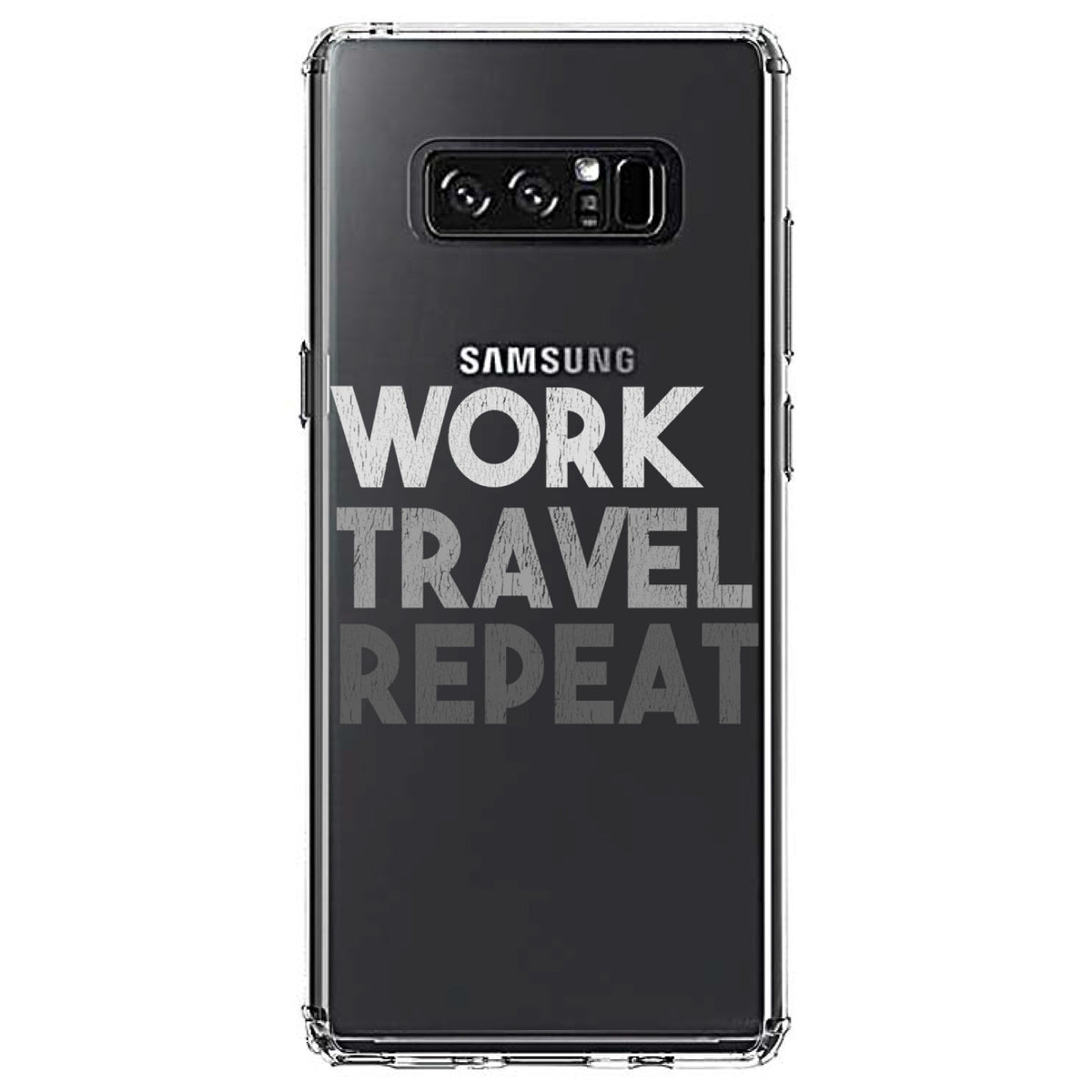Work Travel Repeat Clear Shockproof iPhone Case, view 12
