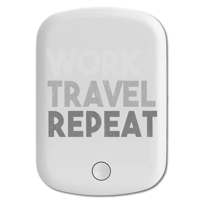DistinctInk Magnetic Battery Pack, Wireless Portable Charger with USB-C Cable, Compatible with MagSafe iPhone 14 / 13 / 12 Series - Work Travel Repeat