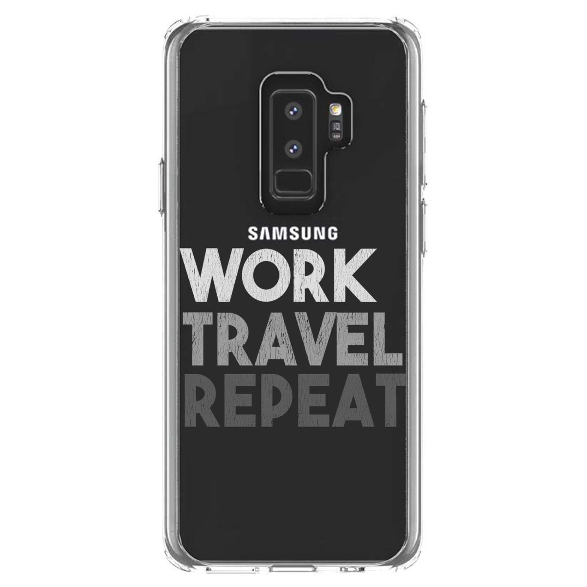 Work Travel Repeat Clear Shockproof iPhone Case, view 20