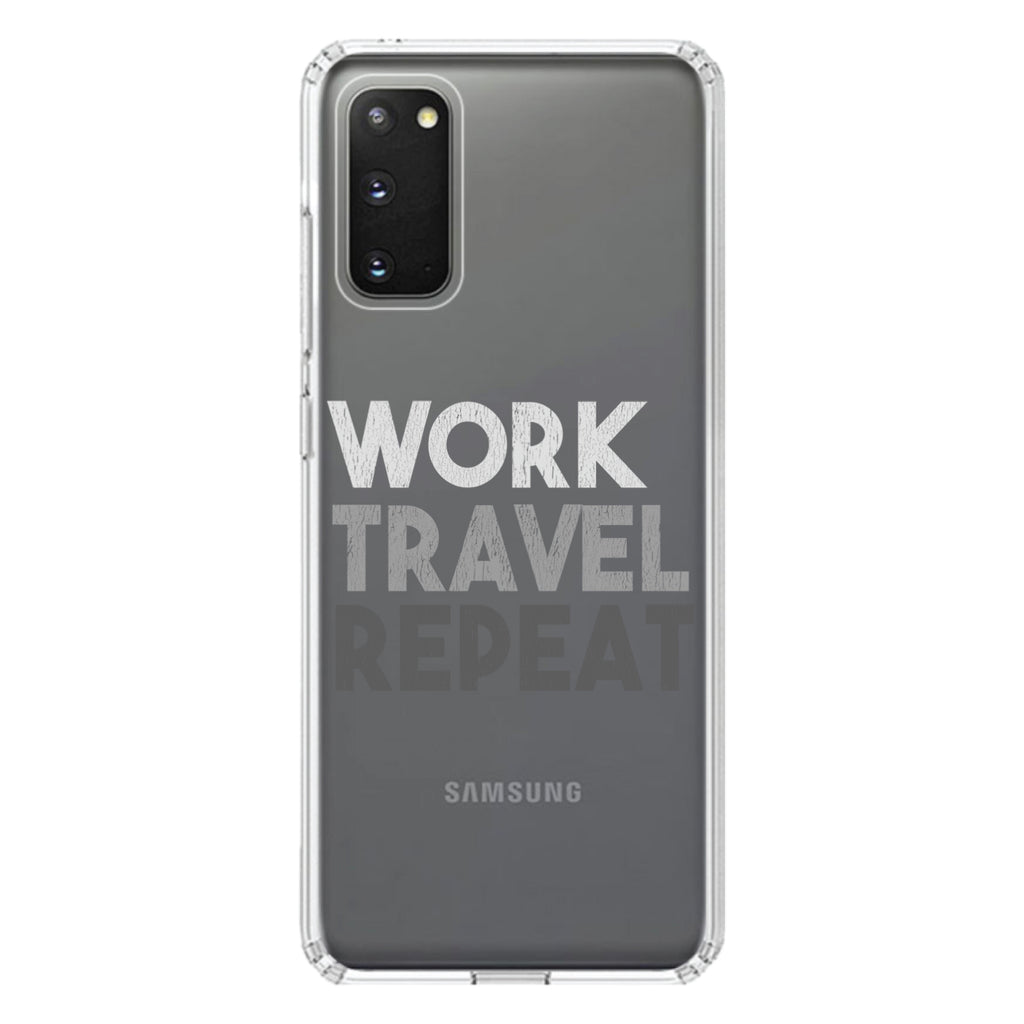 Work Travel Repeat Clear Shockproof iPhone Case, view 14
