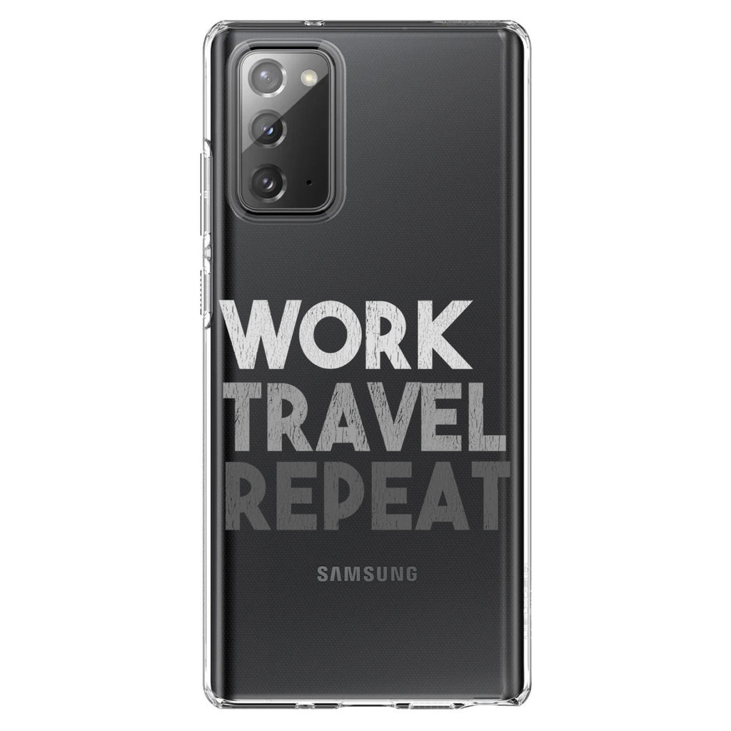 Work Travel Repeat Clear Shockproof iPhone Case, view 8