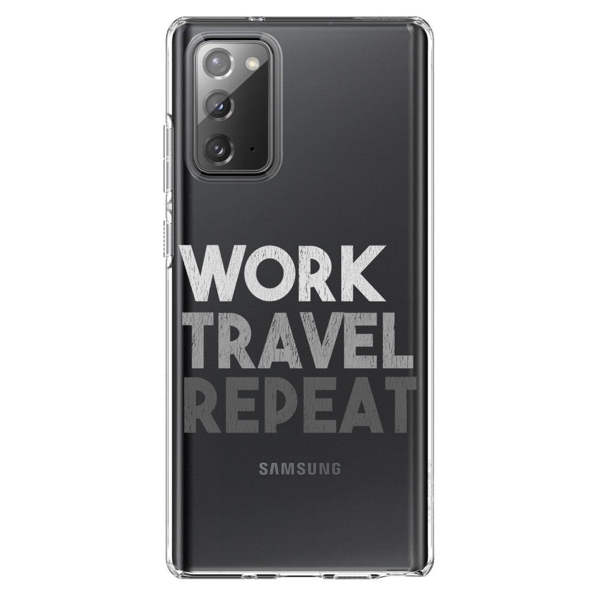 Work Travel Repeat Clear Shockproof iPhone Case, view 8