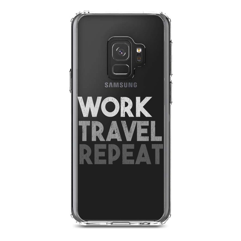 Work Travel Repeat Clear Shockproof iPhone Case, view 19