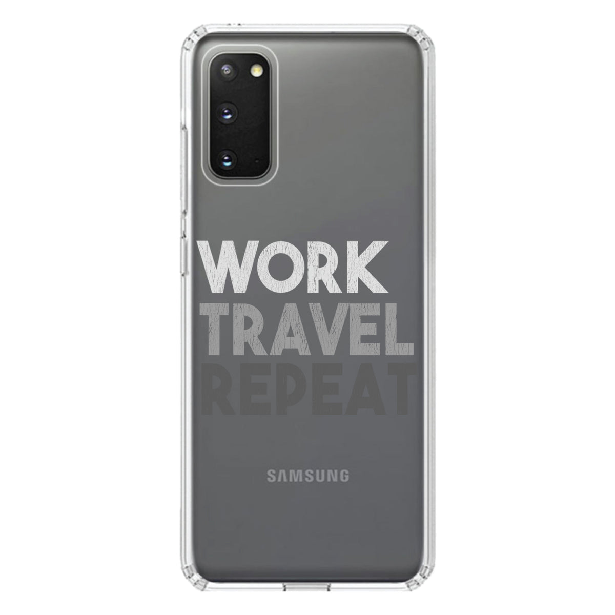 Work Travel Repeat Clear Shockproof iPhone Case, view 13