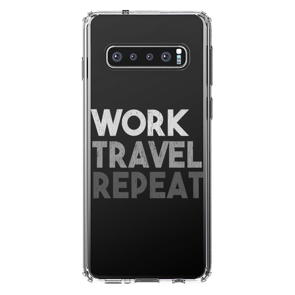 Work Travel Repeat Clear Shockproof iPhone Case, view 16