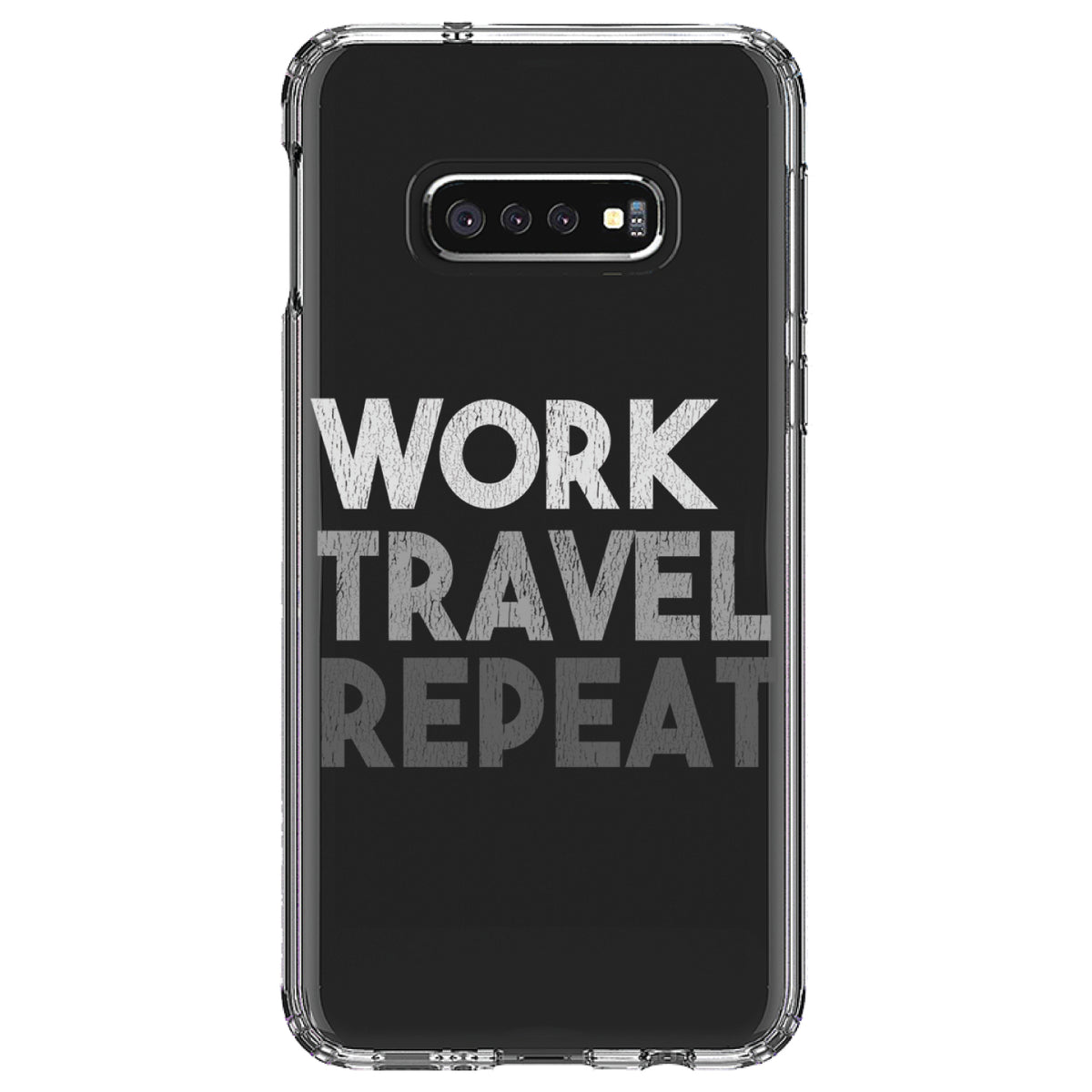 Work Travel Repeat Clear Shockproof iPhone Case, view 18
