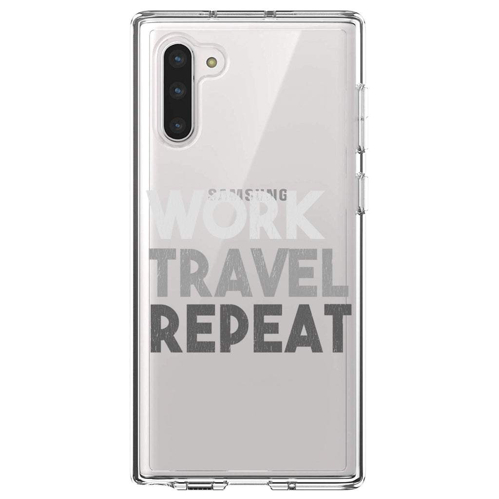 Work Travel Repeat Clear Shockproof iPhone Case, view 9