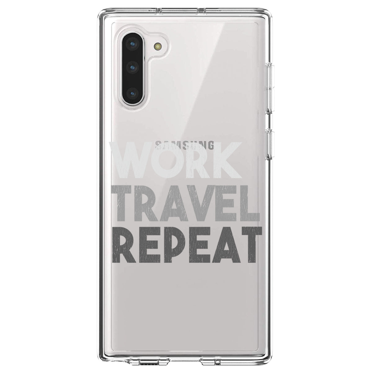 Work Travel Repeat Clear Shockproof iPhone Case, view 9