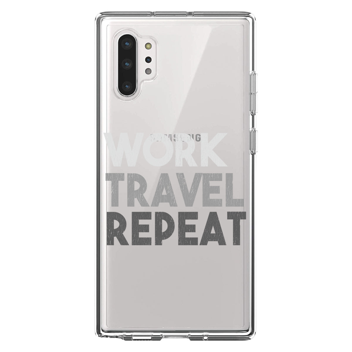 Work Travel Repeat Clear Shockproof iPhone Case, view 10