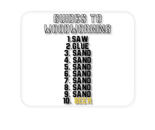 DistinctInk Custom Foam Rubber Mouse Pad - 1/4" Thick - Guides to Woodworking Saw Glue Sand Beer