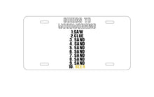 DistinctInk Custom Aluminum Decorative Vanity Front License Plate - Guides to Woodworking Saw Glue Sand Beer