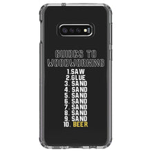 DistinctInk® Clear Shockproof Hybrid Case for Apple iPhone / Samsung Galaxy / Google Pixel - Guides to Woodworking Saw Glue Sand Beer