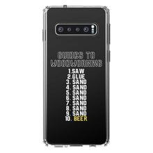 DistinctInk® Clear Shockproof Hybrid Case for Apple iPhone / Samsung Galaxy / Google Pixel - Guides to Woodworking Saw Glue Sand Beer