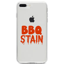 DistinctInk® Clear Shockproof Hybrid Case for Apple iPhone / Samsung Galaxy / Google Pixel - BBQ Stain Barbecue