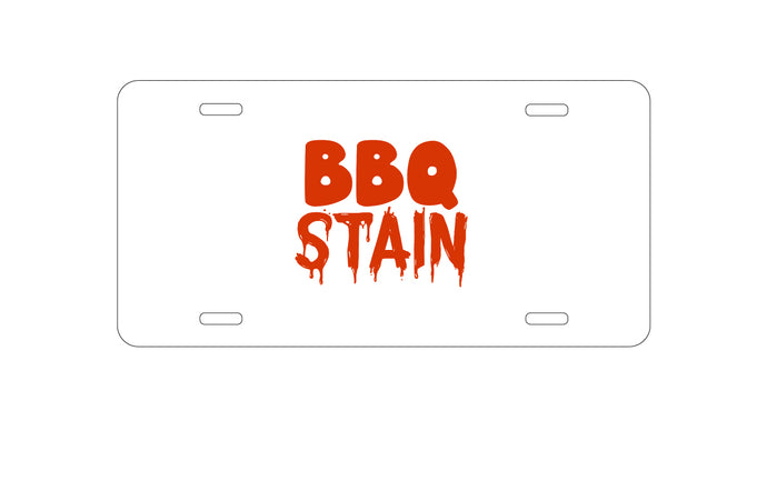DistinctInk Custom Aluminum Decorative Vanity Front License Plate - BBQ Stain Barbecue