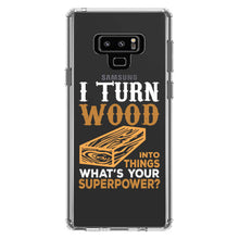 DistinctInk® Clear Shockproof Hybrid Case for Apple iPhone / Samsung Galaxy / Google Pixel - Turn Wood into Things What's Your Superpower