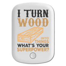 DistinctInk Magnetic Battery Pack, Wireless Portable Charger with USB-C Cable, Compatible with MagSafe iPhone 14 / 13 / 12 Series - Turn Wood into Things What's Your Superpower