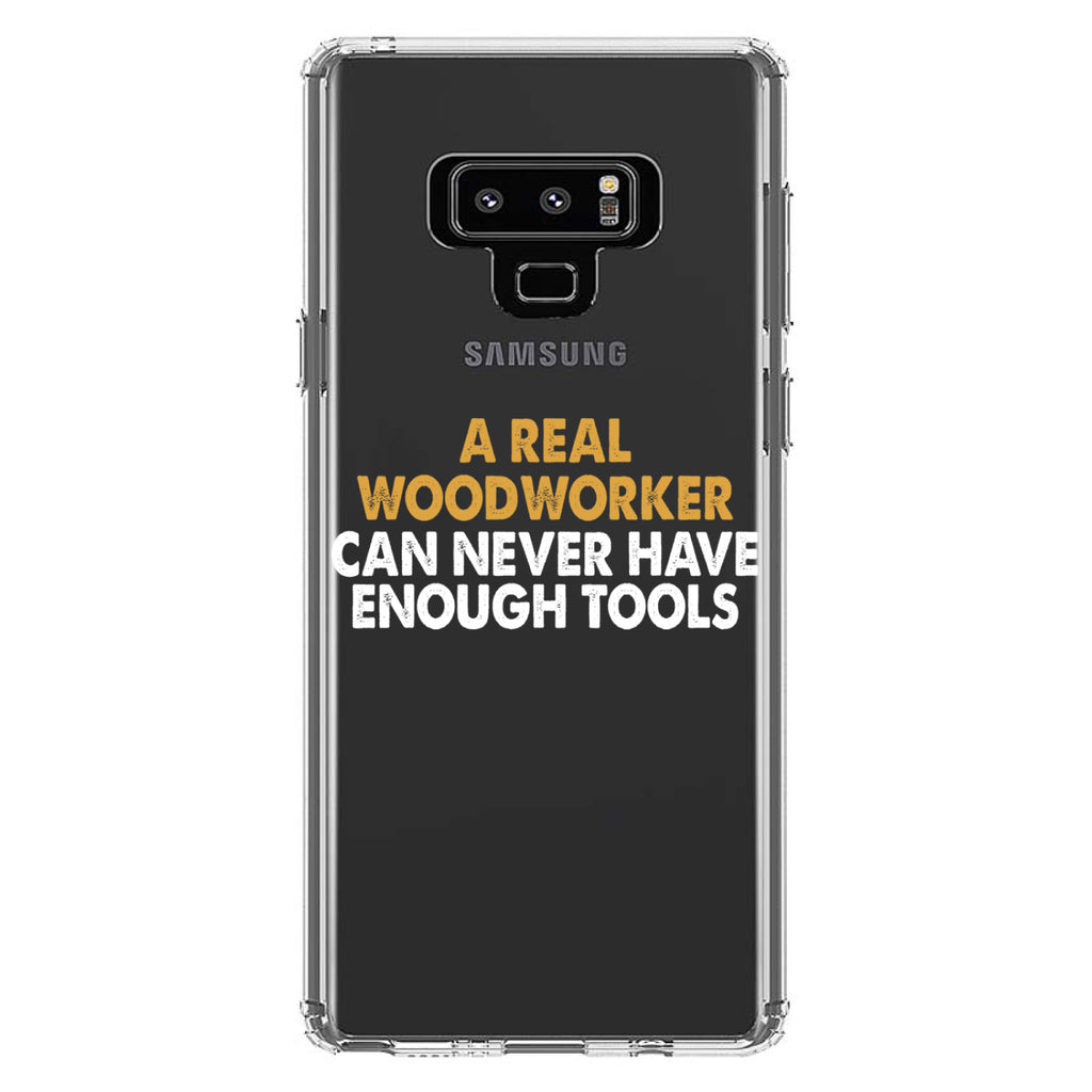 Real Woodworker Can Never Have Enough Tools Clear Shockproof iPhone Case, view 11