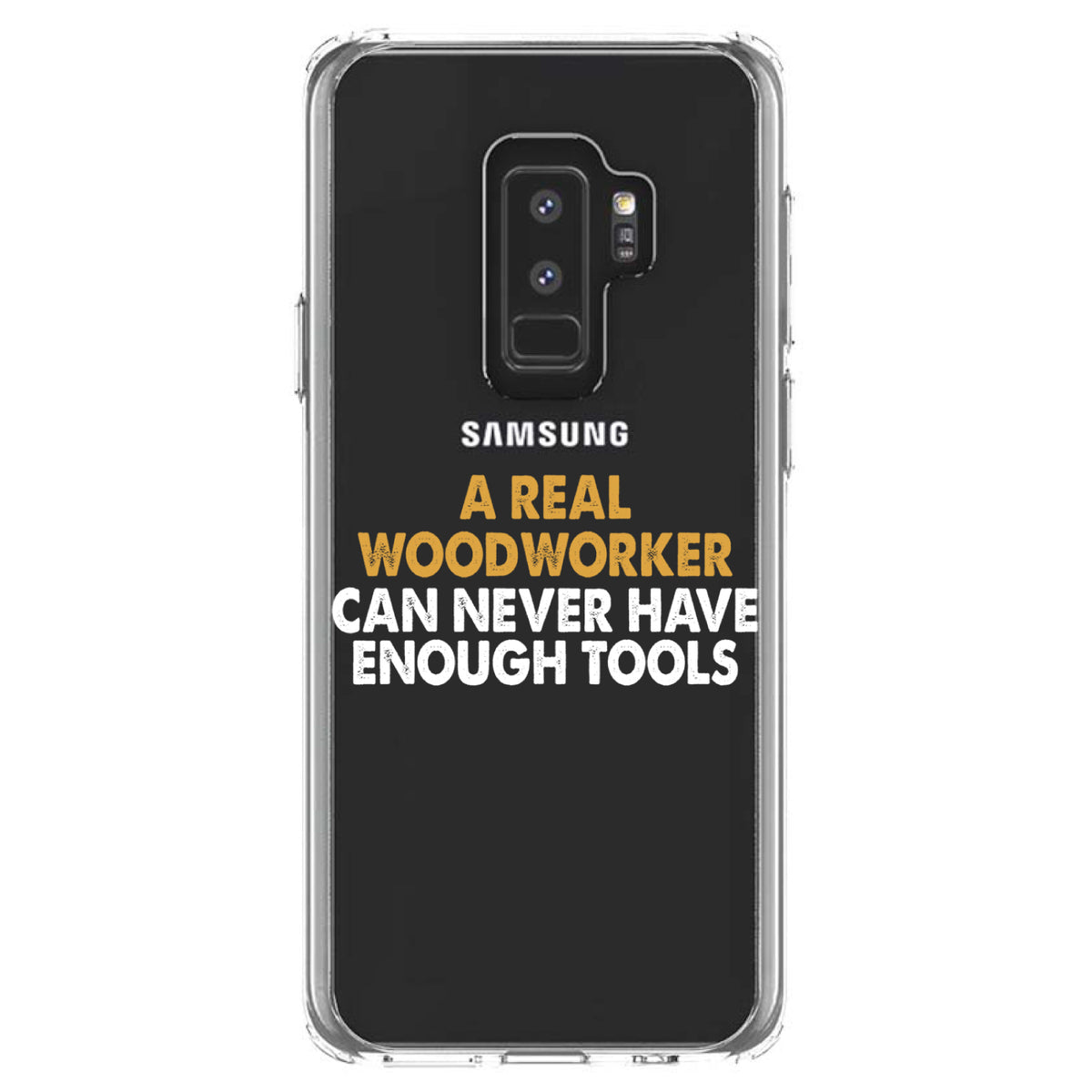 Real Woodworker Can Never Have Enough Tools Clear Shockproof iPhone Case, view 20