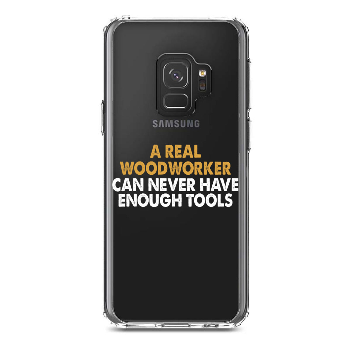 Real Woodworker Can Never Have Enough Tools Clear Shockproof iPhone Case, view 19
