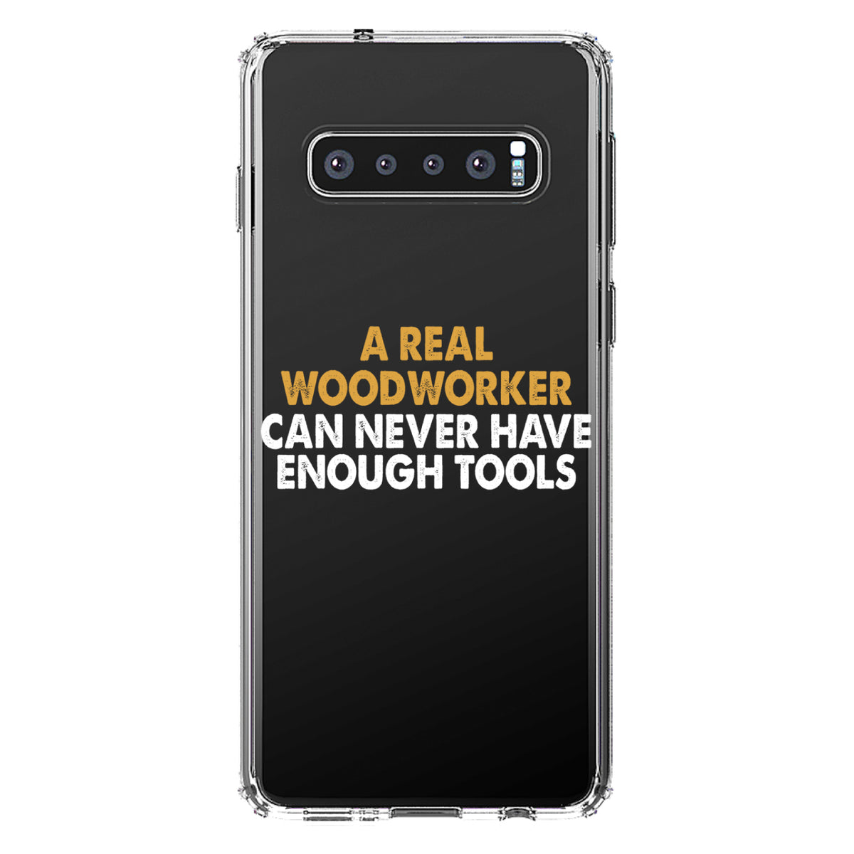 Real Woodworker Can Never Have Enough Tools Clear Shockproof iPhone Case, view 17