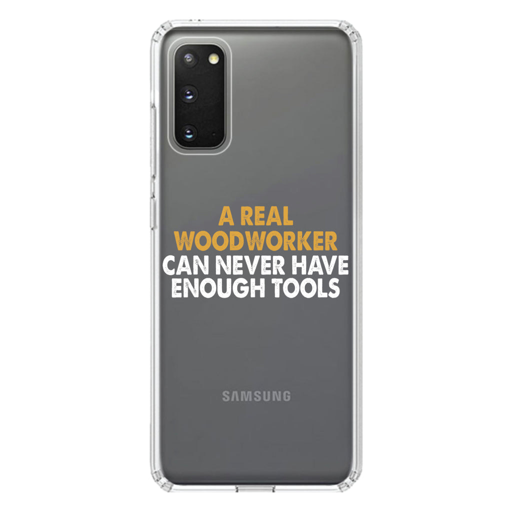 Real Woodworker Can Never Have Enough Tools Clear Shockproof iPhone Case, view 14