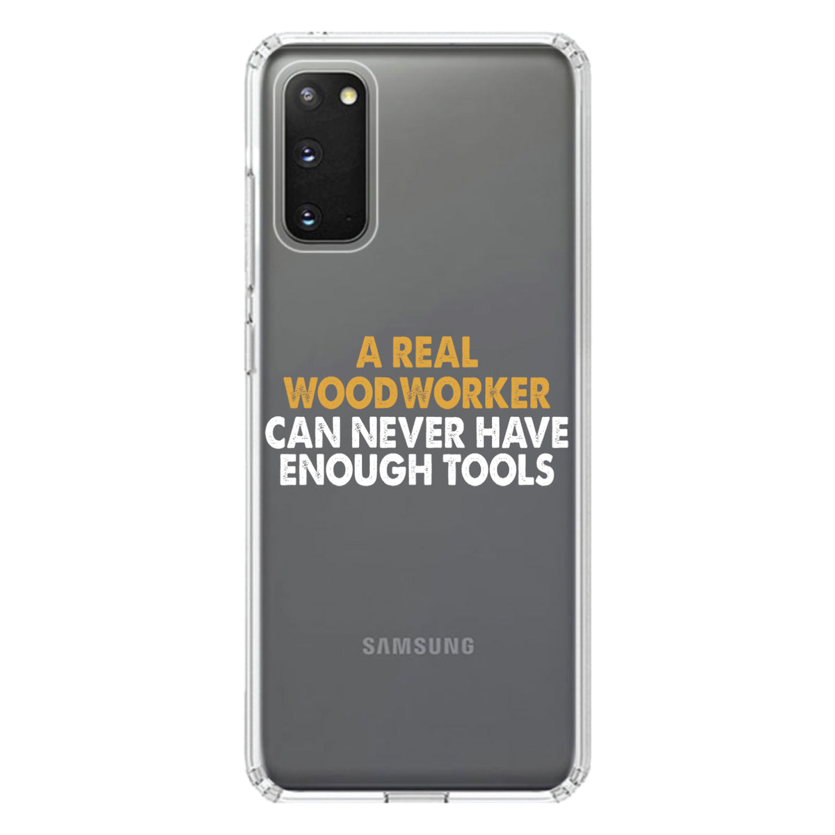 Real Woodworker Can Never Have Enough Tools Clear Shockproof iPhone Case, view 14