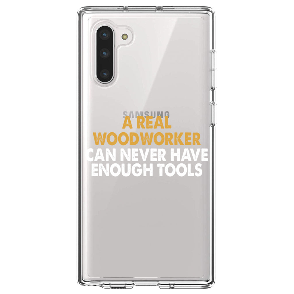Real Woodworker Can Never Have Enough Tools Clear Shockproof iPhone Case, view 9
