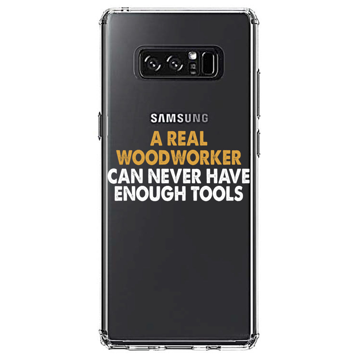 Real Woodworker Can Never Have Enough Tools Clear Shockproof iPhone Case, view 12
