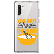 DistinctInk® Clear Shockproof Hybrid Case for Apple iPhone / Samsung Galaxy / Google Pixel - You Only Lick Once - Lick the Bowl - Baking