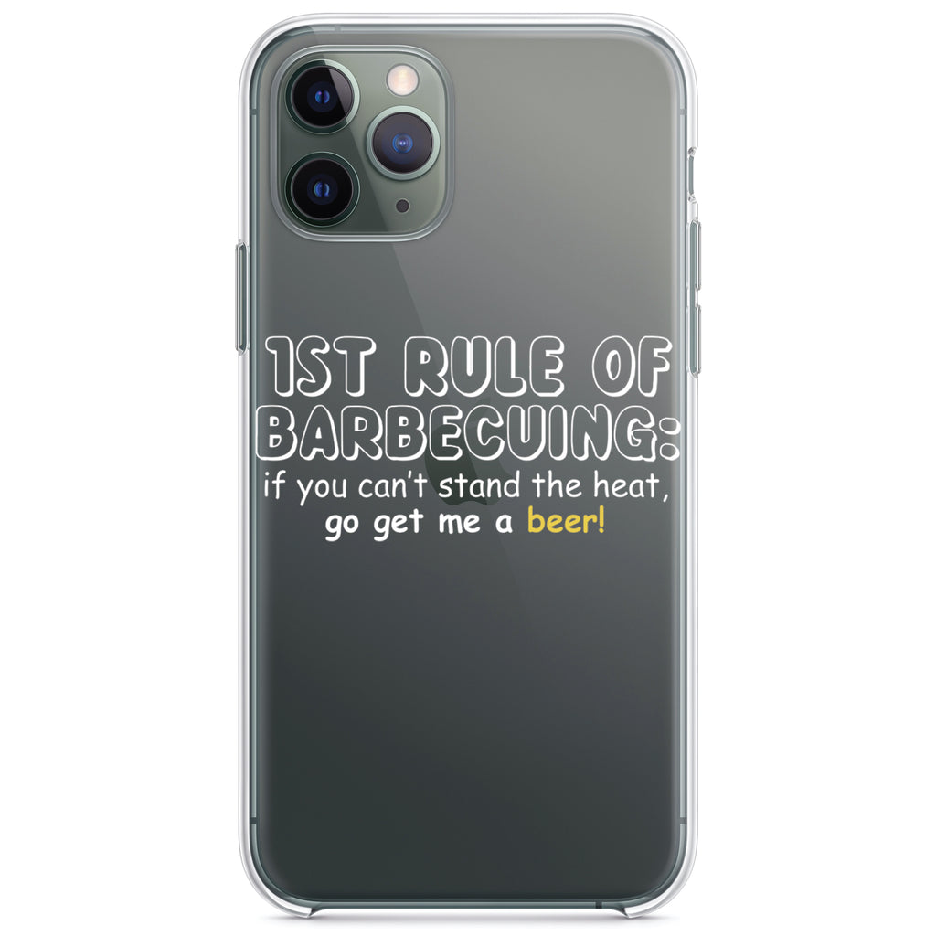 1st Rule of Barbecuing, Get Me a Beer Clear Shockproof iPhone Case