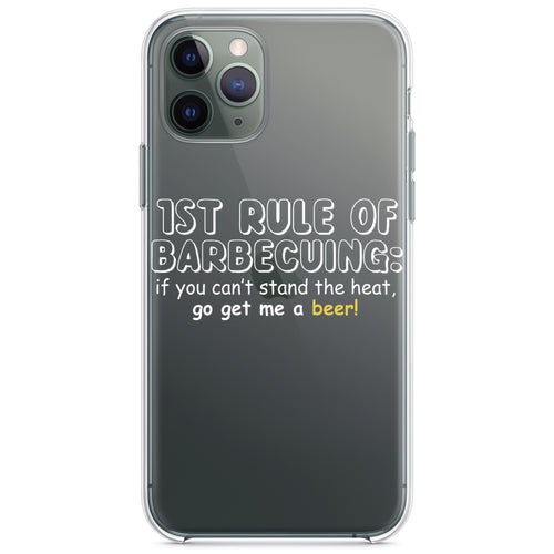 1st Rule of Barbecuing, Get Me a Beer Clear Shockproof iPhone Case