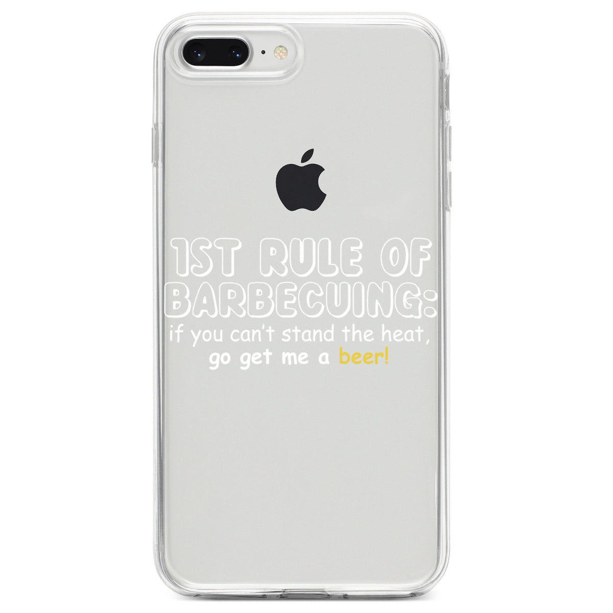 1st Rule of Barbecuing, Get Me a Beer Clear Shockproof iPhone Case, view 6