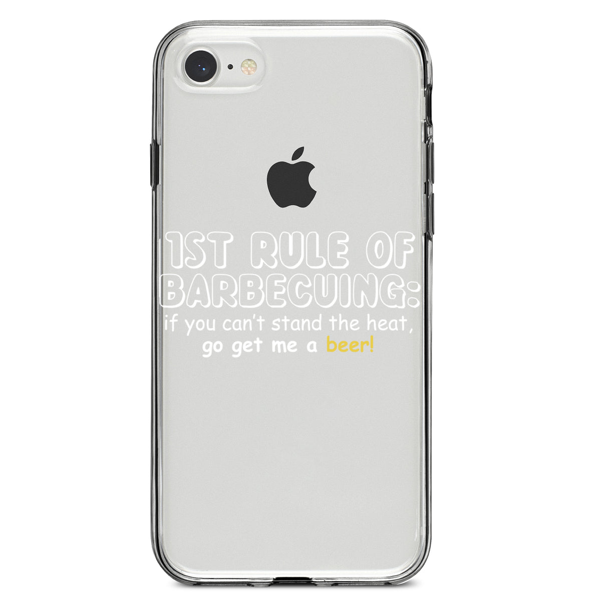 1st Rule of Barbecuing, Get Me a Beer Clear Shockproof iPhone Case, view 5