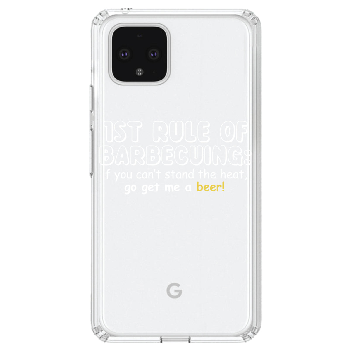 1st Rule of Barbecuing, Get Me a Beer Clear Shockproof iPhone Case, view 23