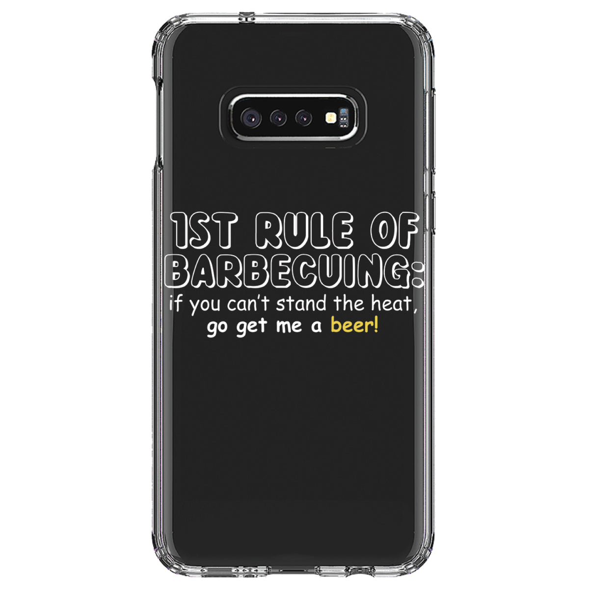1st Rule of Barbecuing, Get Me a Beer Clear Shockproof iPhone Case, view 18