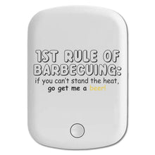 DistinctInk Magnetic Battery Pack, Wireless Portable Charger with USB-C Cable, Compatible with MagSafe iPhone 14 / 13 / 12 Series - 1st Rule of Barbecuing - Get Me a Beer