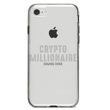DistinctInk® Clear Shockproof Hybrid Case for Apple iPhone / Samsung Galaxy / Google Pixel - Crypto Millionaire - Coming Soon