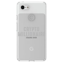 DistinctInk® Clear Shockproof Hybrid Case for Apple iPhone / Samsung Galaxy / Google Pixel - Crypto Millionaire - Coming Soon
