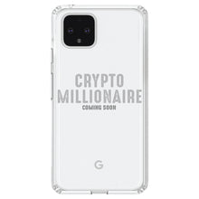 DistinctInk® Clear Shockproof Hybrid Case for Apple iPhone / Samsung Galaxy / Google Pixel - Crypto Millionaire - Coming Soon