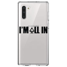 DistinctInk® Clear Shockproof Hybrid Case for Apple iPhone / Samsung Galaxy / Google Pixel - I'm All In - Poker Casino Cards Gambling