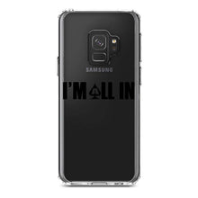 DistinctInk® Clear Shockproof Hybrid Case for Apple iPhone / Samsung Galaxy / Google Pixel - I'm All In - Poker Casino Cards Gambling